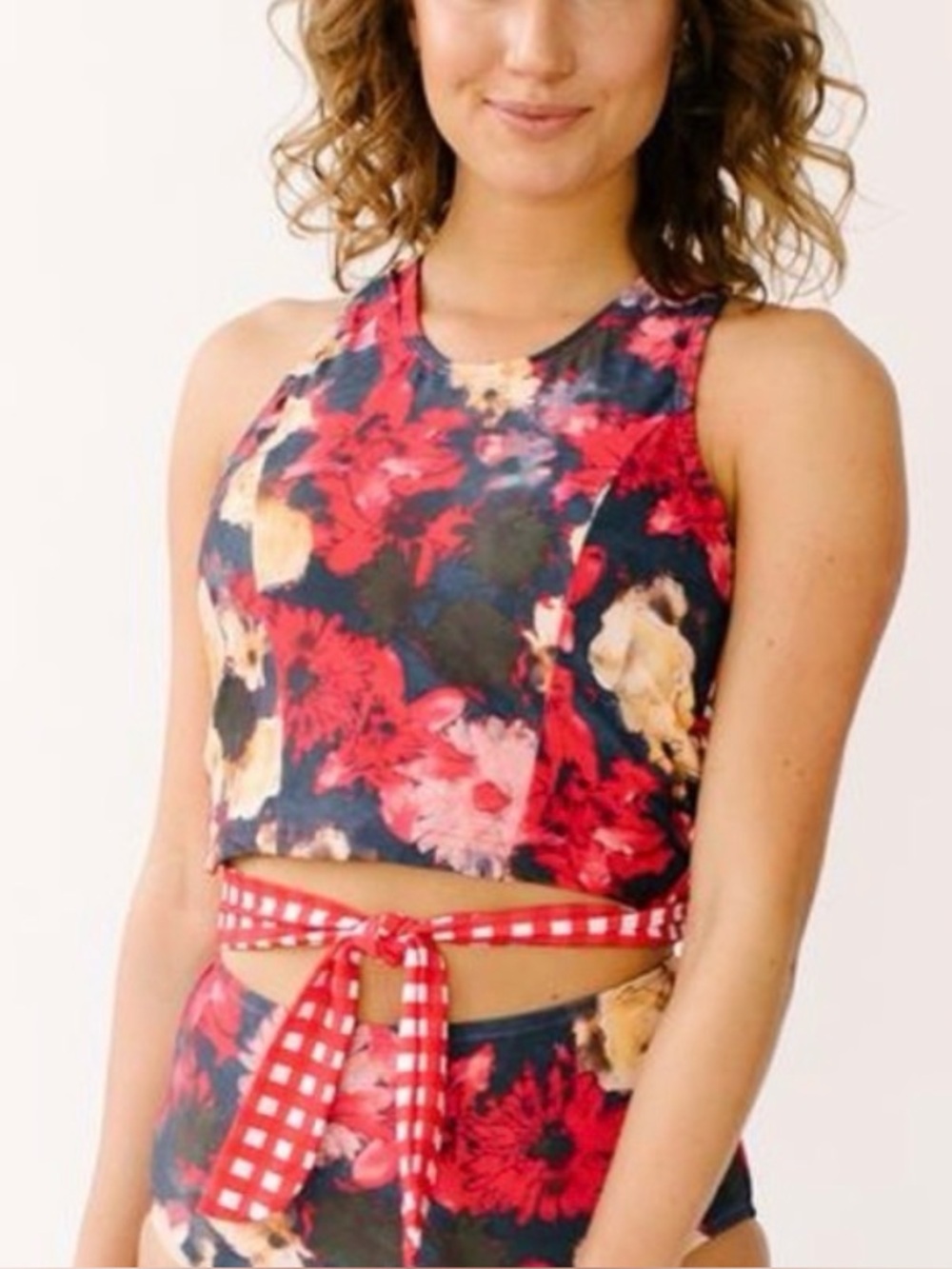 Lime Ricki Cross Back Crop Bikini Top Size XL
